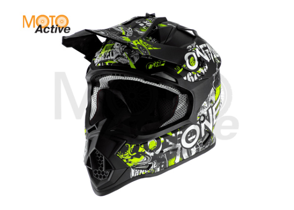 Шлем детский кроссовый O'NEAL 2Series YOUTH ATTACK, черный/желтый